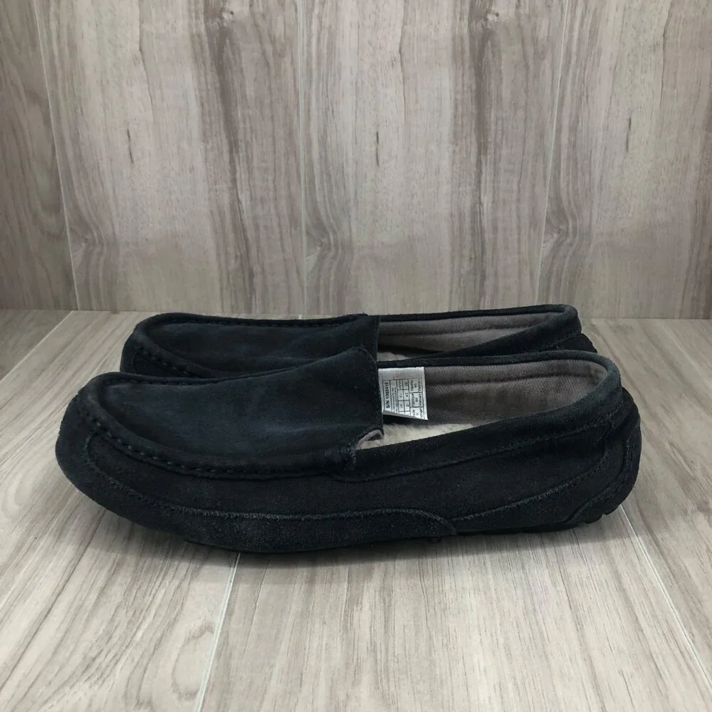 Ugg Slippers Mens 10 Alder Blue Suede Slip On Shoes